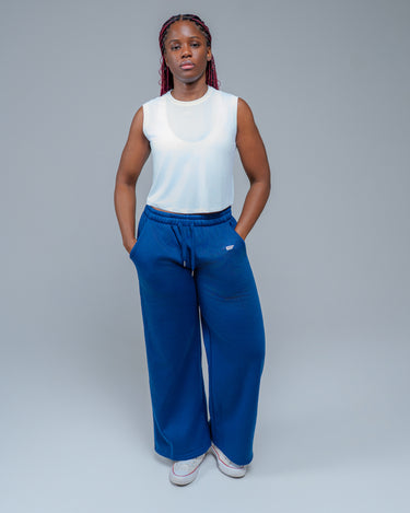Soft-Flow Wide Joggers (Azul Escuro)
