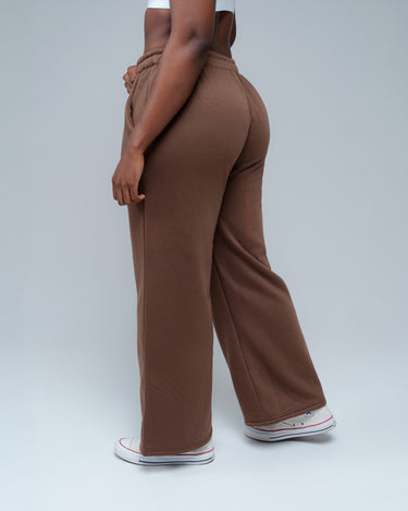 Soft-Flow Wide Joggers (Café)